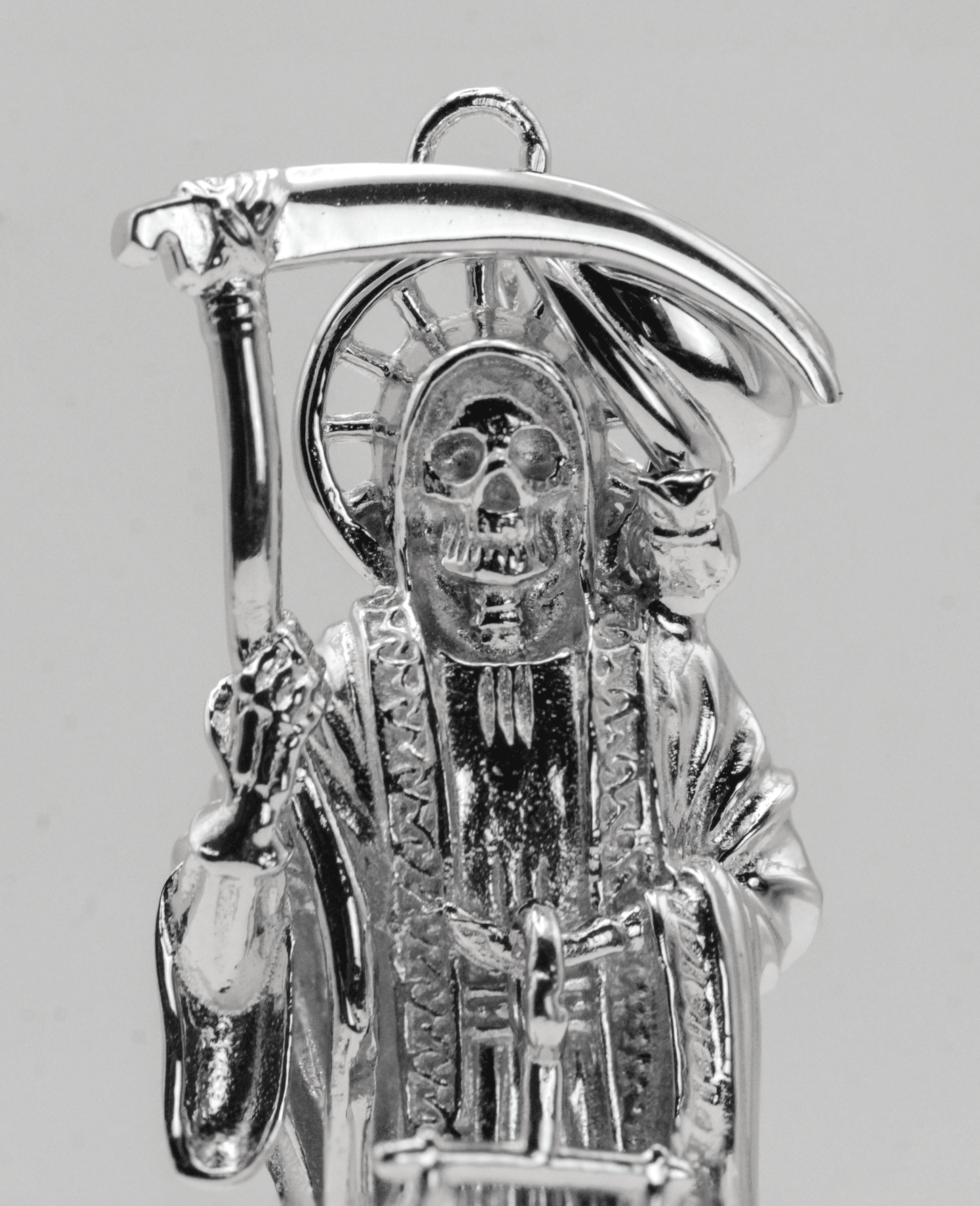 Santa Muerte Pendant, 925 Sterling Silver