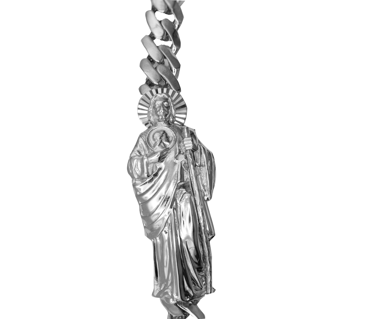 St Jude 8.8mm Cuban Link Bracelet