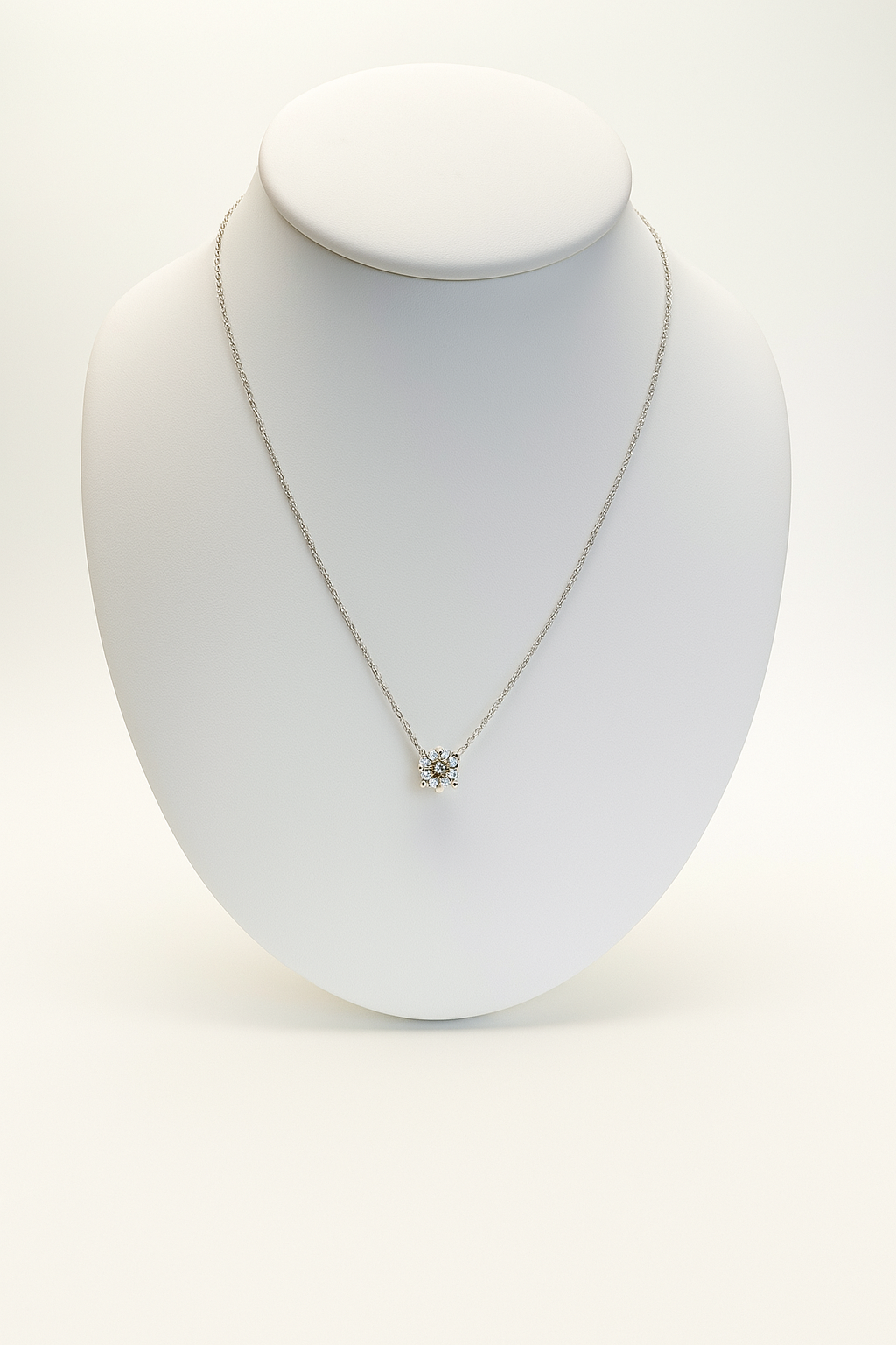Solitaire Necklace, -8mm Moissanite Stones