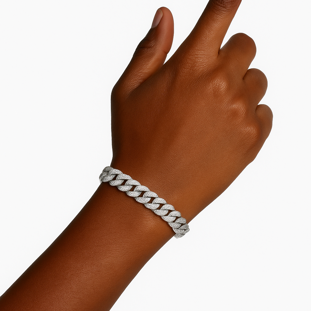 Moissanite Miami Cuban Bracelet – 9.5mm – Available in 7" & 8"