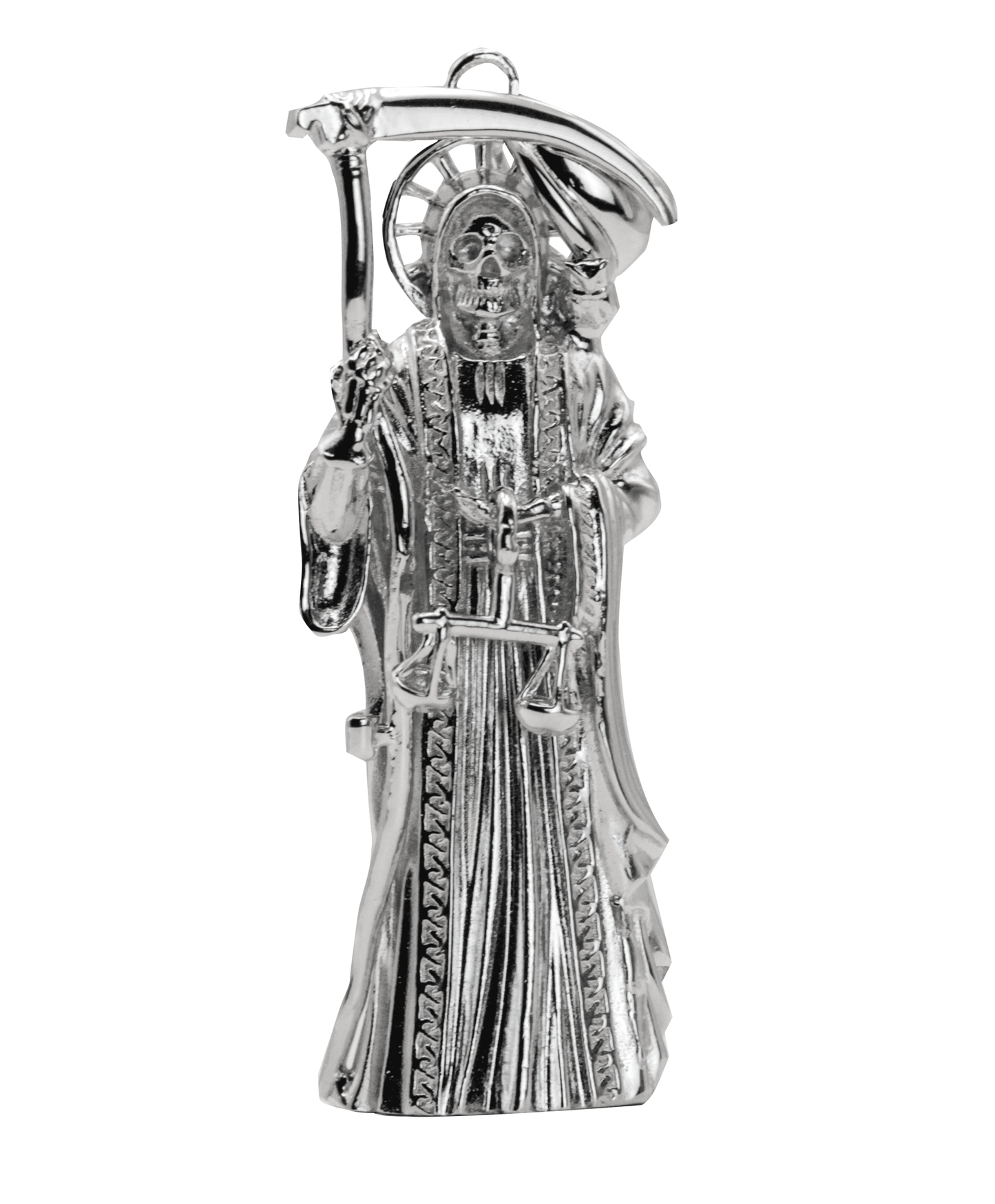 Santa Muerte Pendant, 925 Sterling Silver