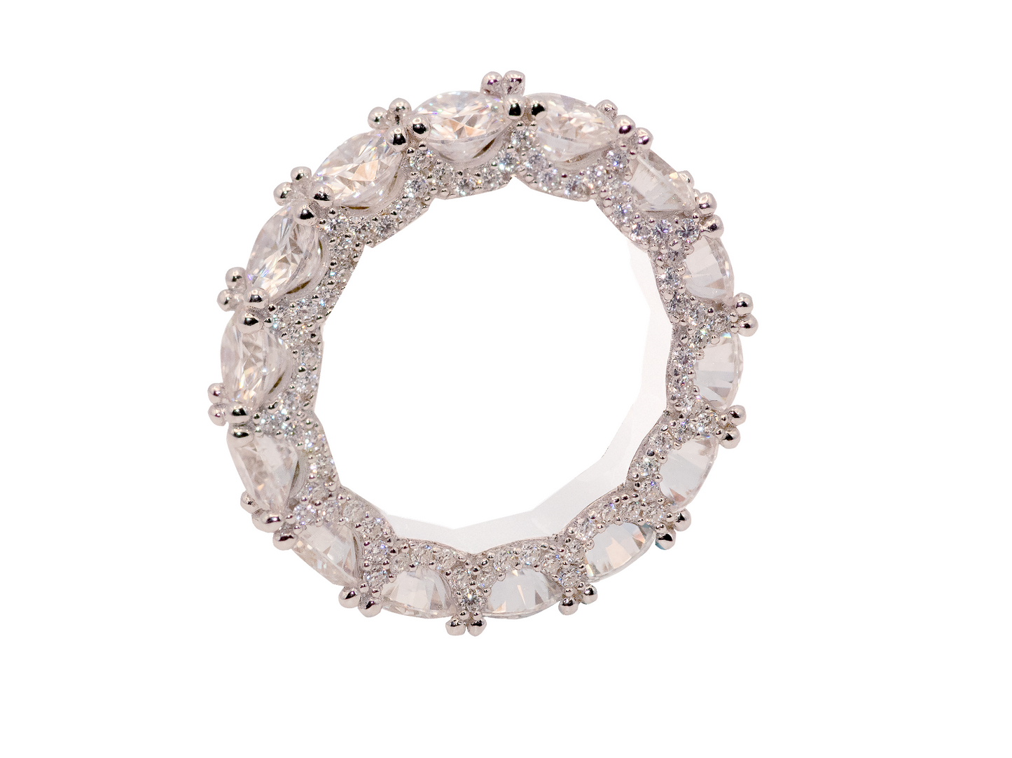 Eternity Ring – 5mm  Moissanite Stones