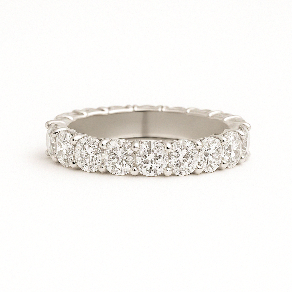 Eternity Ring – 5mm  Moissanite Stones